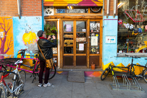 Bike repair shop, Calle Embajadores, Lavapiés, Madrid