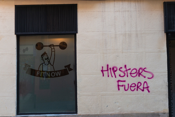 "Hipsters, Get out", Lavapiés, Madrid