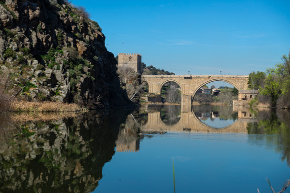 Tajo River and The San Martín bridge, Toledo